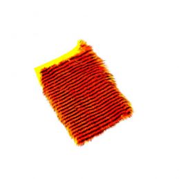 RABBIT SKIN HOT YELLOW ORANGE BARRED