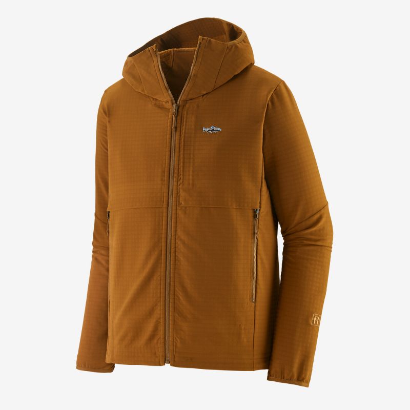 Men s R1 TechFace Fitz Roy Trout Hoody Shelter Brown