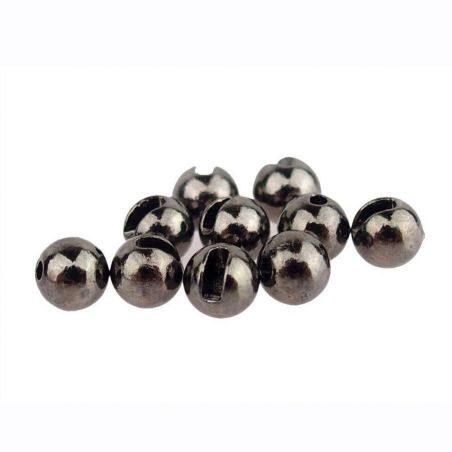 TUNGSTEN BEADS SLOTTED BLACK NICKEL 20PZ FSV - 1