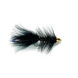 BLACK WOOLLY BUGGER TC BARBLESS  FULLING MILL - 1