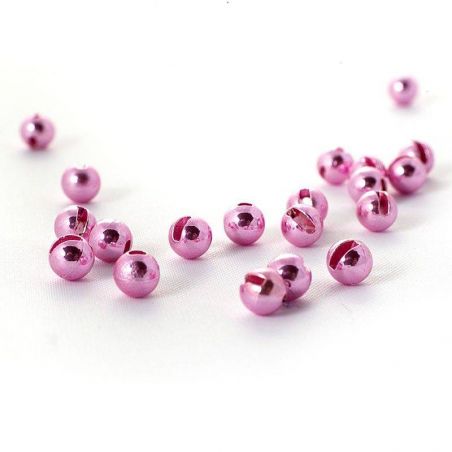 TUNGSTEN BEADS SLOTTED PINK ANODIZED 20PZ FSV - 1