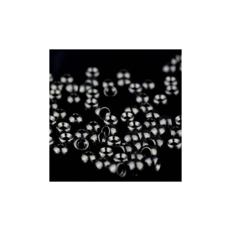 20pz TUNGSTEN BEADS COUNTER HOLE BLACK NICKEL FSV - 1