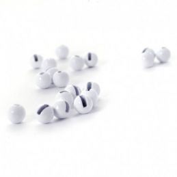 20pz TUNGSTEN BEADS SLOTTED FLUO WHITE FSV - 1