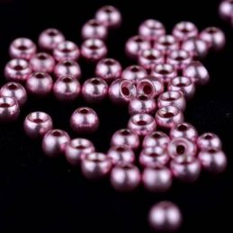 20pz TUNGSTEN BEADS COUNTER HOLE PINK AN. FSV - 1