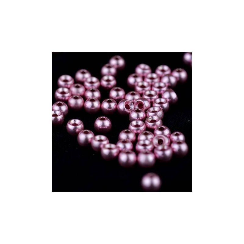 20pz TUNGSTEN BEADS COUNTER HOLE PINK AN. FSV - 1