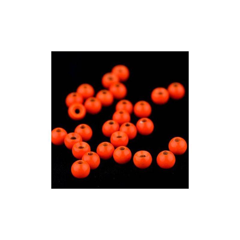 20pz TUNGSTEN BEADS COUNTER HOLE FLUO ORANGE FSV - 1