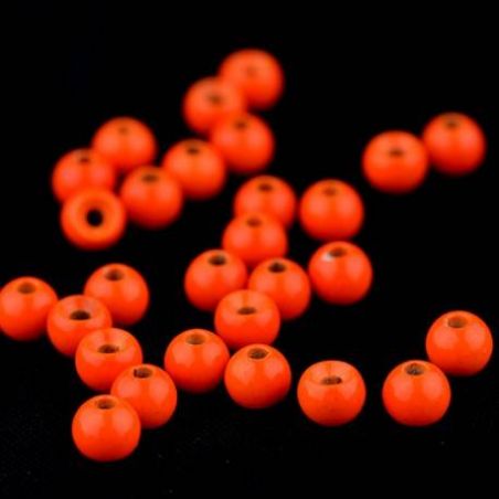 20pz TUNGSTEN BEADS COUNTER HOLE FLUO ORANGE FSV - 1